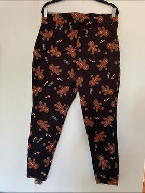 NWOT Torrid Black Gingerbread Print Leggings Size 2
